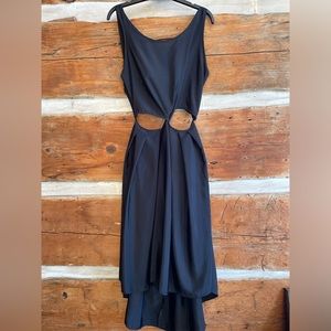 Black Cut Out Dress with Open Back
